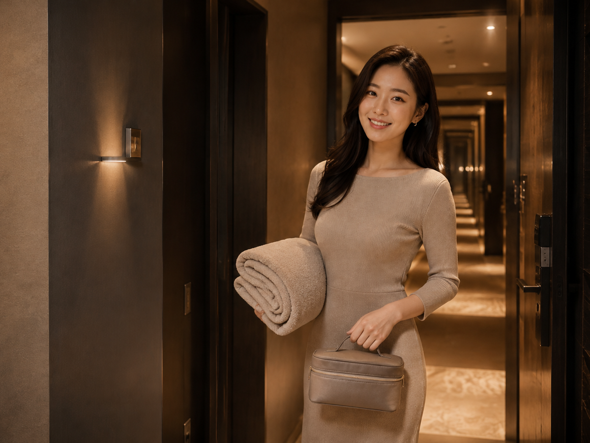 인천 남동구 방문 홈케어 일정을 준비하는 젊은 성인 한국 여성 관리사